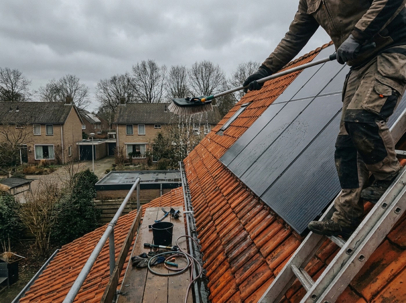 Zonnepanelen reinigen in de regio Den Bosch — Spoed Dak Service